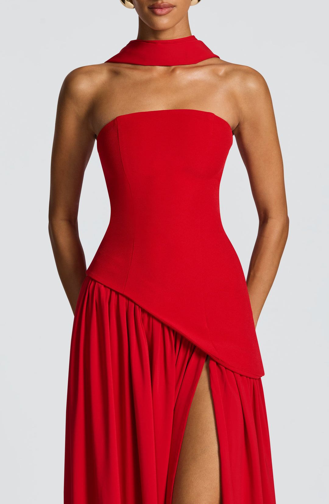 Nolavieve Maxi Dress in Red by Clandour, product photo 7