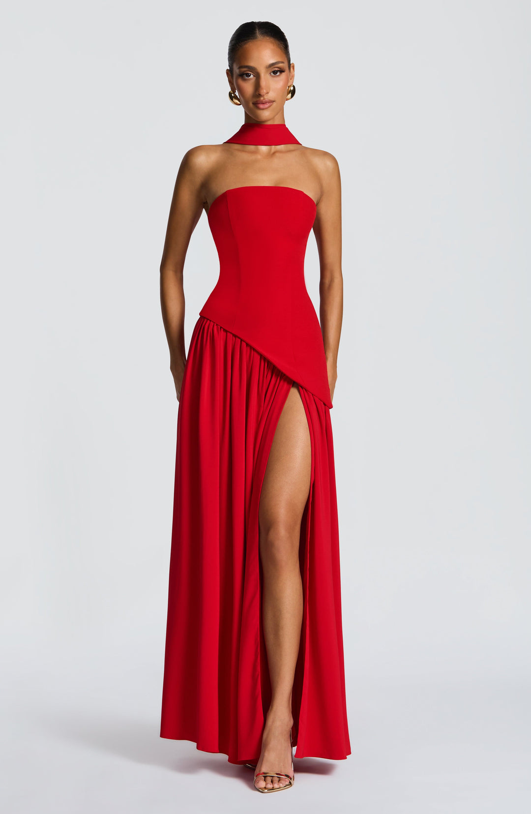 Nolavieve Maxi Dress in Red by Clandour, product photo 8