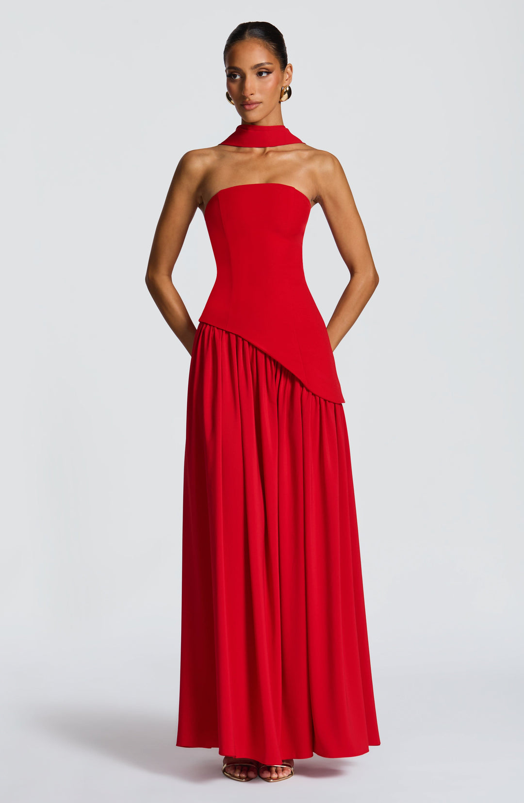 Nolavieve Maxi Dress in Red by Clandour, product photo 9
