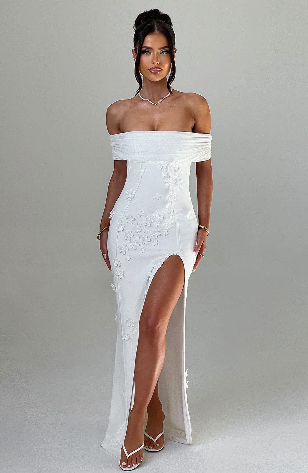 Oriaelia Maxi Dress in Ivory by Clandour, product photo 4