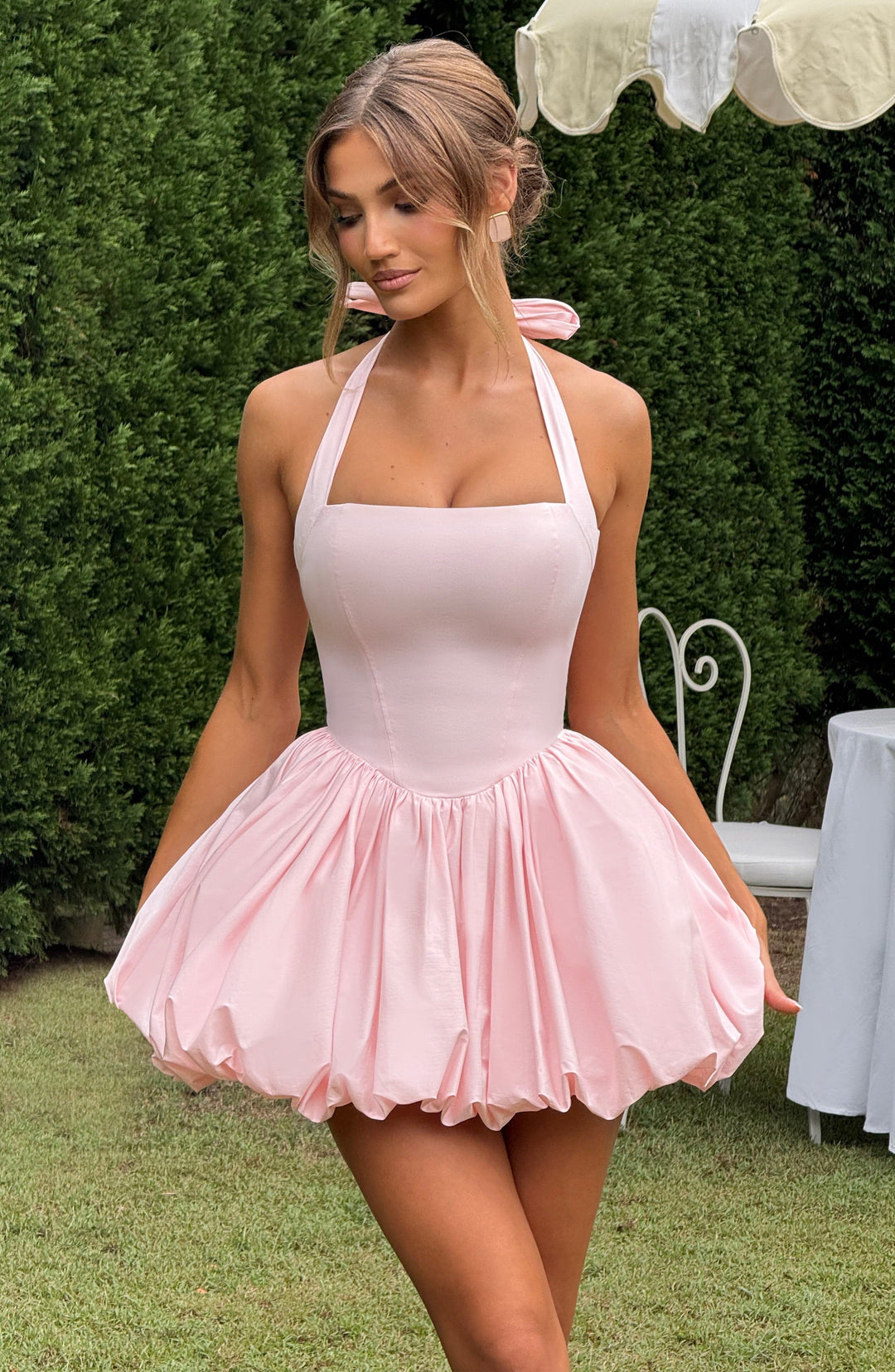 Oriaelle Mini Dress in Blush by Clandour, product photo 1