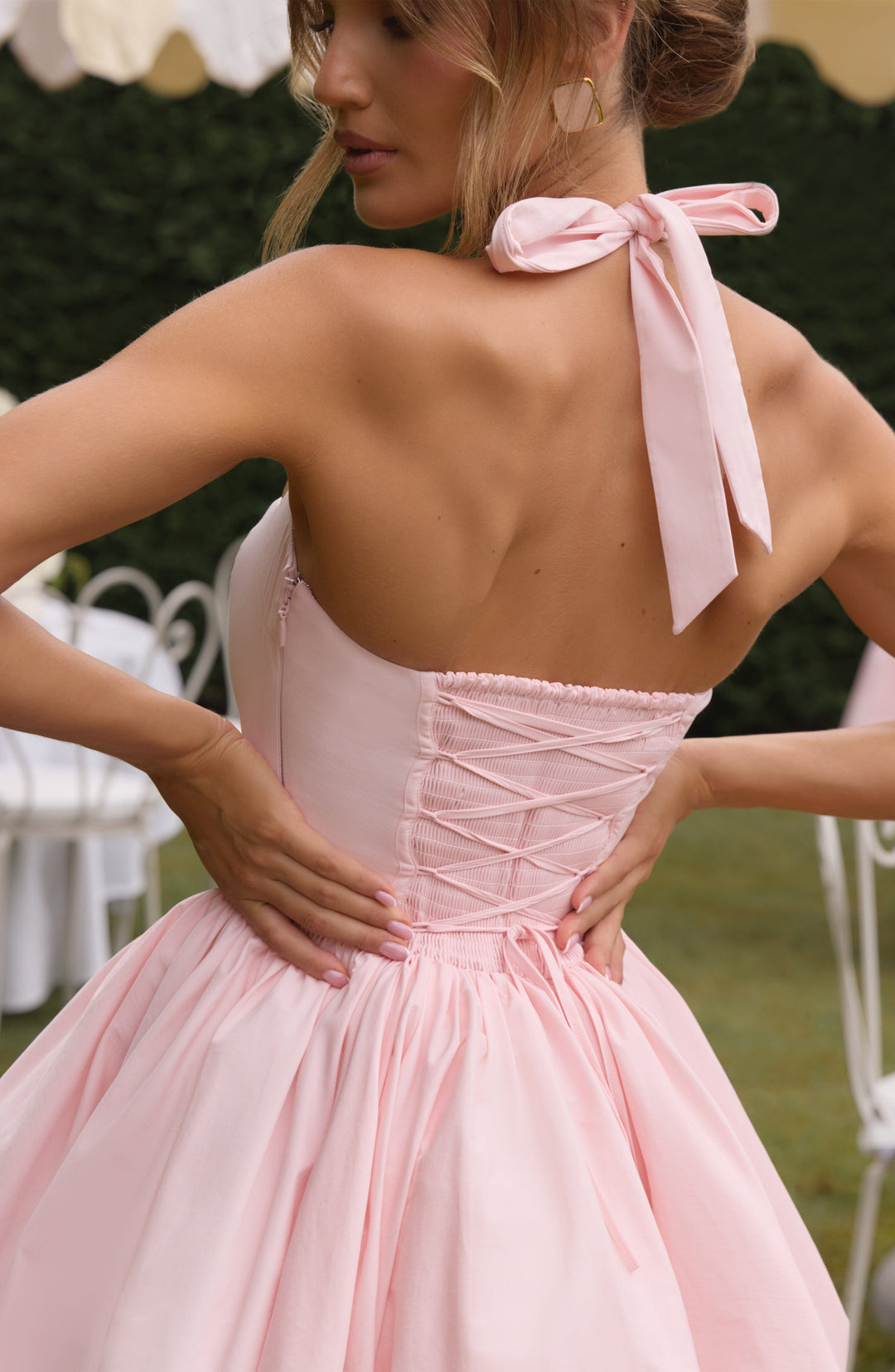 Oriaelle Mini Dress in Blush by Clandour, product photo 4