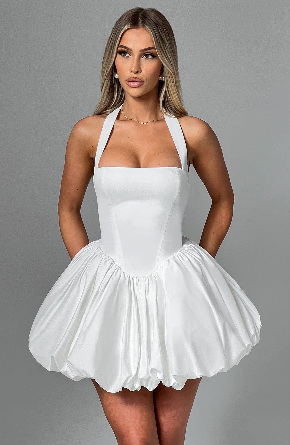 Oriaelle Mini Dress in Ivory by Clandour, product photo 2