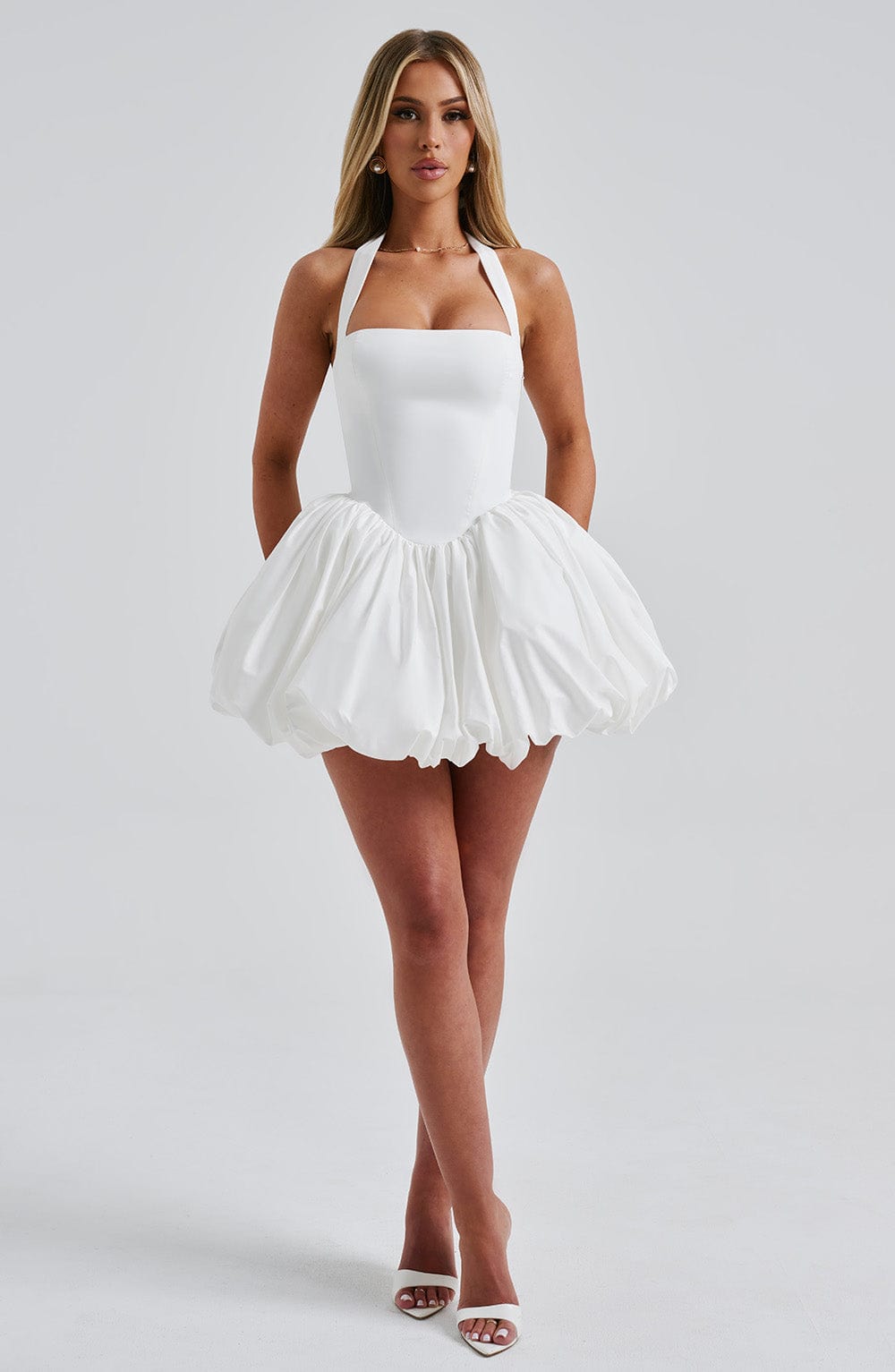 Oriaelle Mini Dress in Ivory by Clandour, product photo 4
