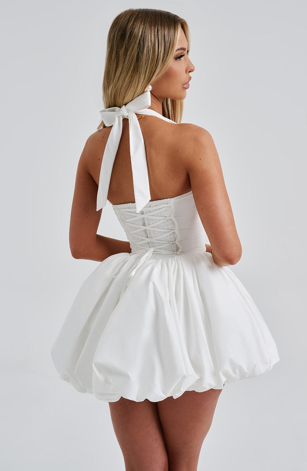 Oriaelle Mini Dress in Ivory by Clandour, product photo 6