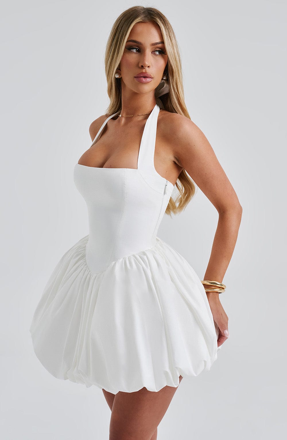 Oriaelle Mini Dress in Ivory by Clandour, product photo 7