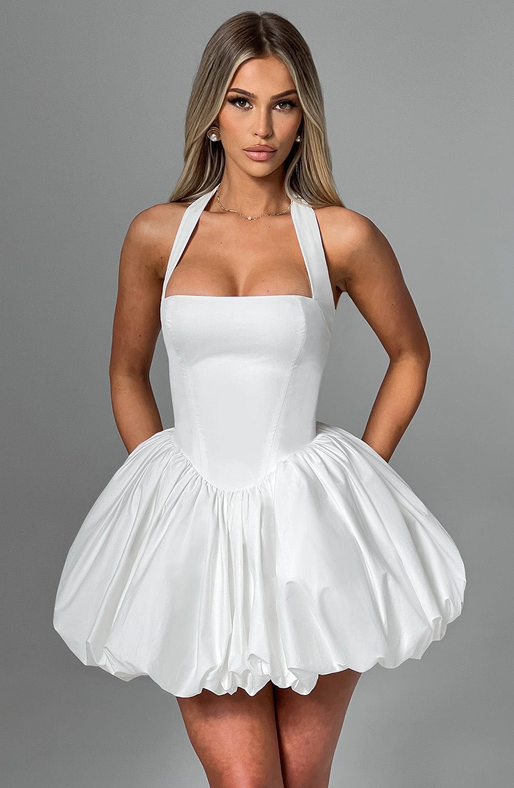 Oriaelle Mini Dress in Ivory by Clandour, product photo 12