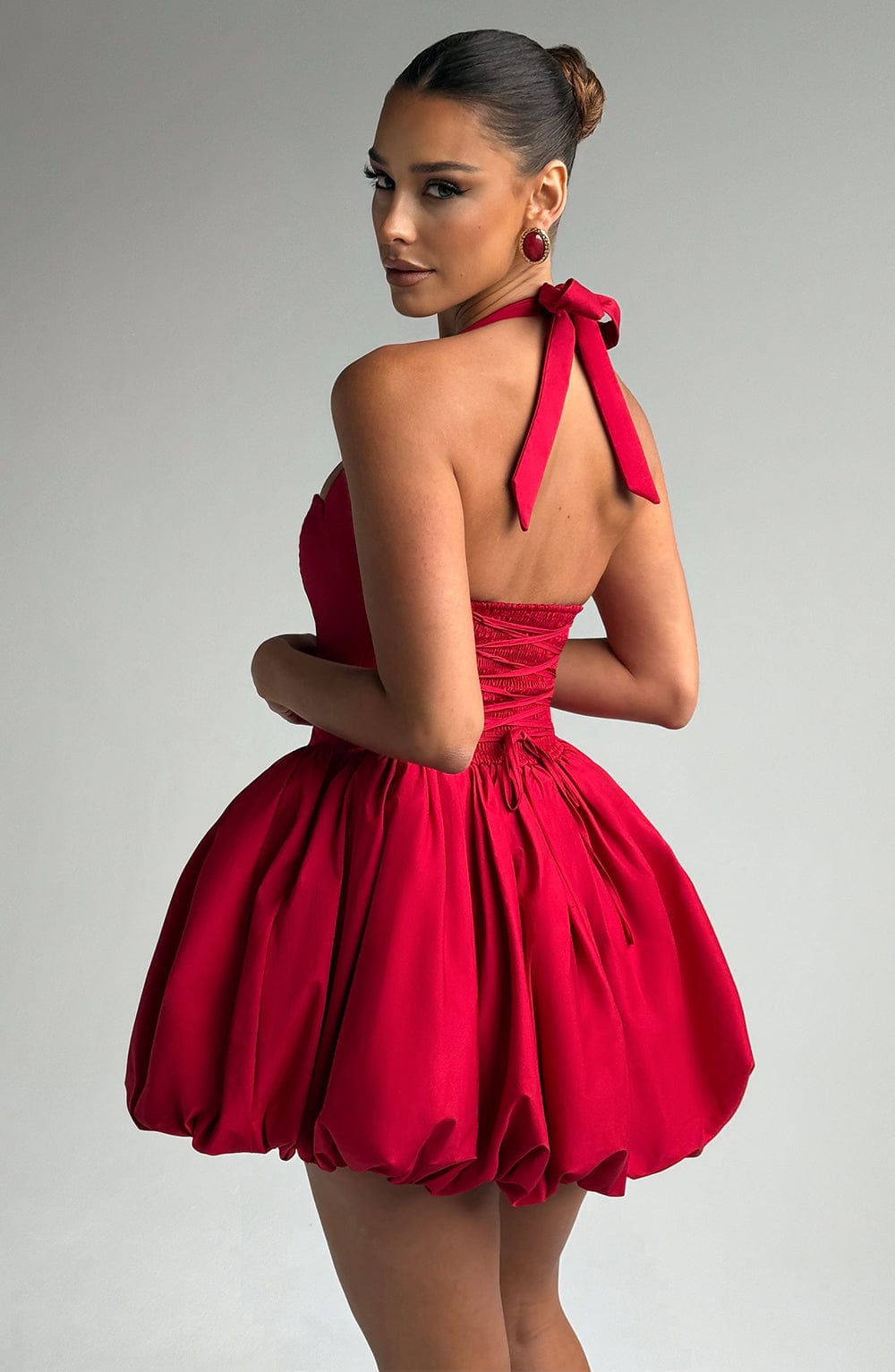 Oriaelle Mini Dress in Red by Clandour, product photo 5