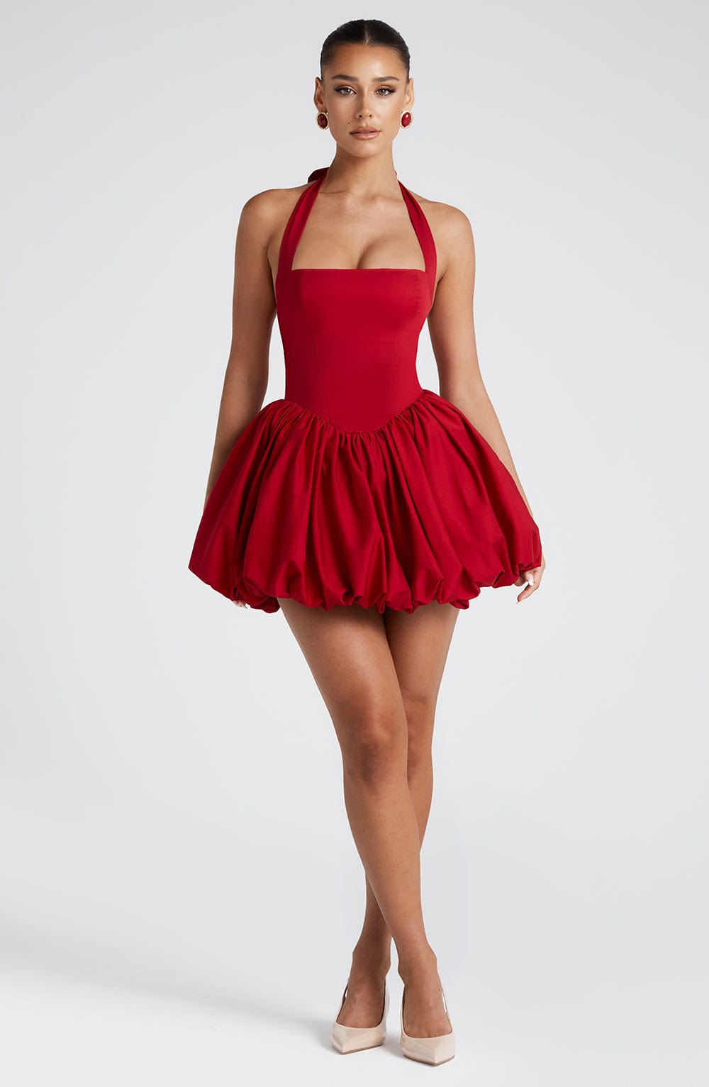 Oriaelle Mini Dress in Red by Clandour, product photo 8