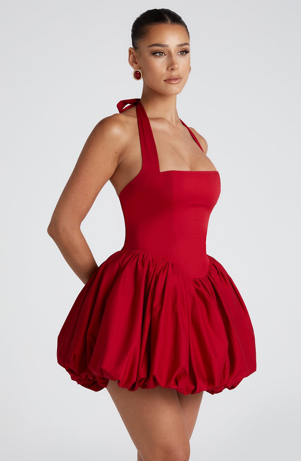 Oriaelle Mini Dress in Red by Clandour, product photo 9