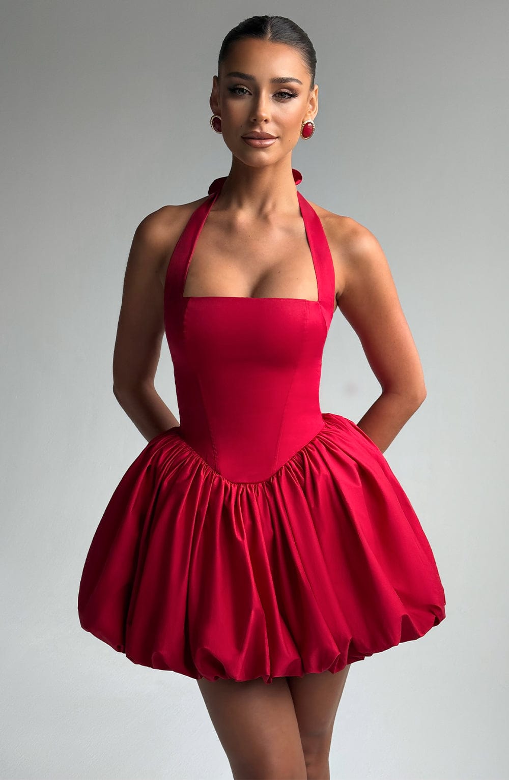 Oriaelle Mini Dress in Red by Clandour, product photo 10