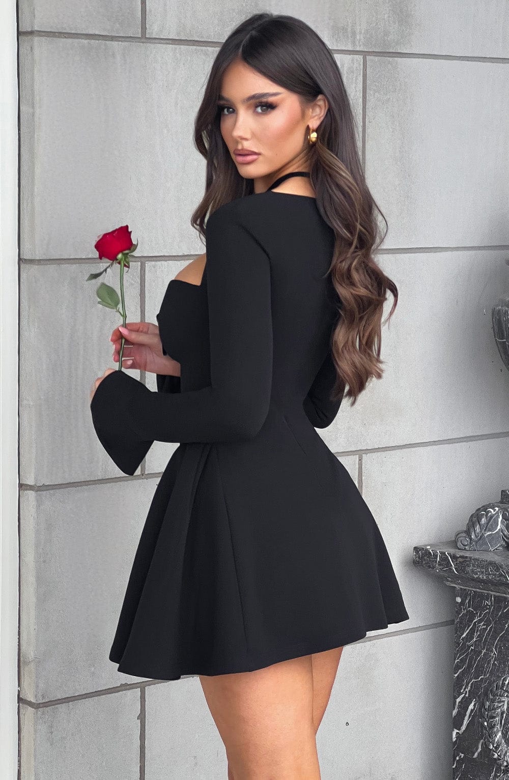 Oriaena Mini Dress in Black by Clandour, product photo 5