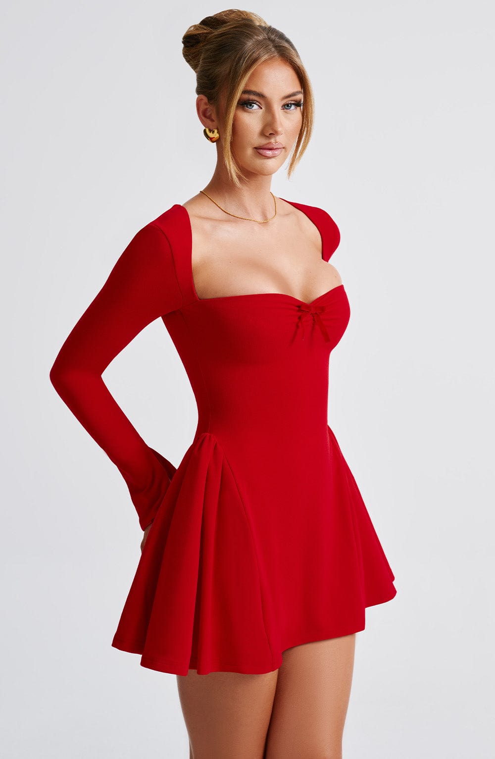 Oriaena Mini Dress in Red by Clandour, product photo 7