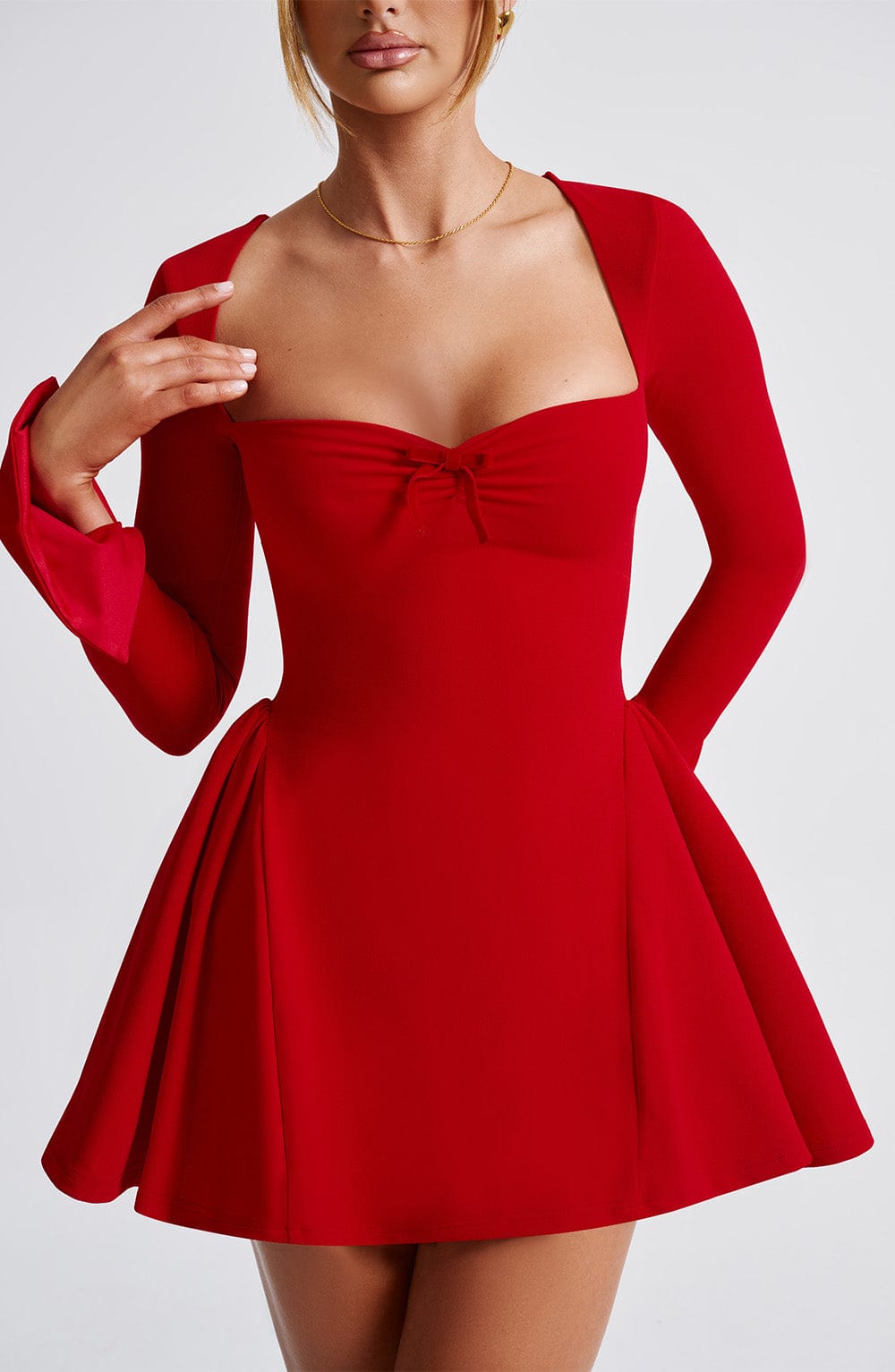 Oriaena Mini Dress in Red by Clandour, product photo 8