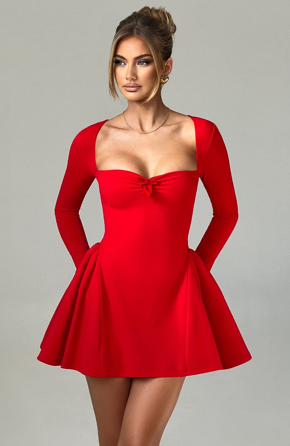 Oriaena Mini Dress in Red by Clandour, product photo 9