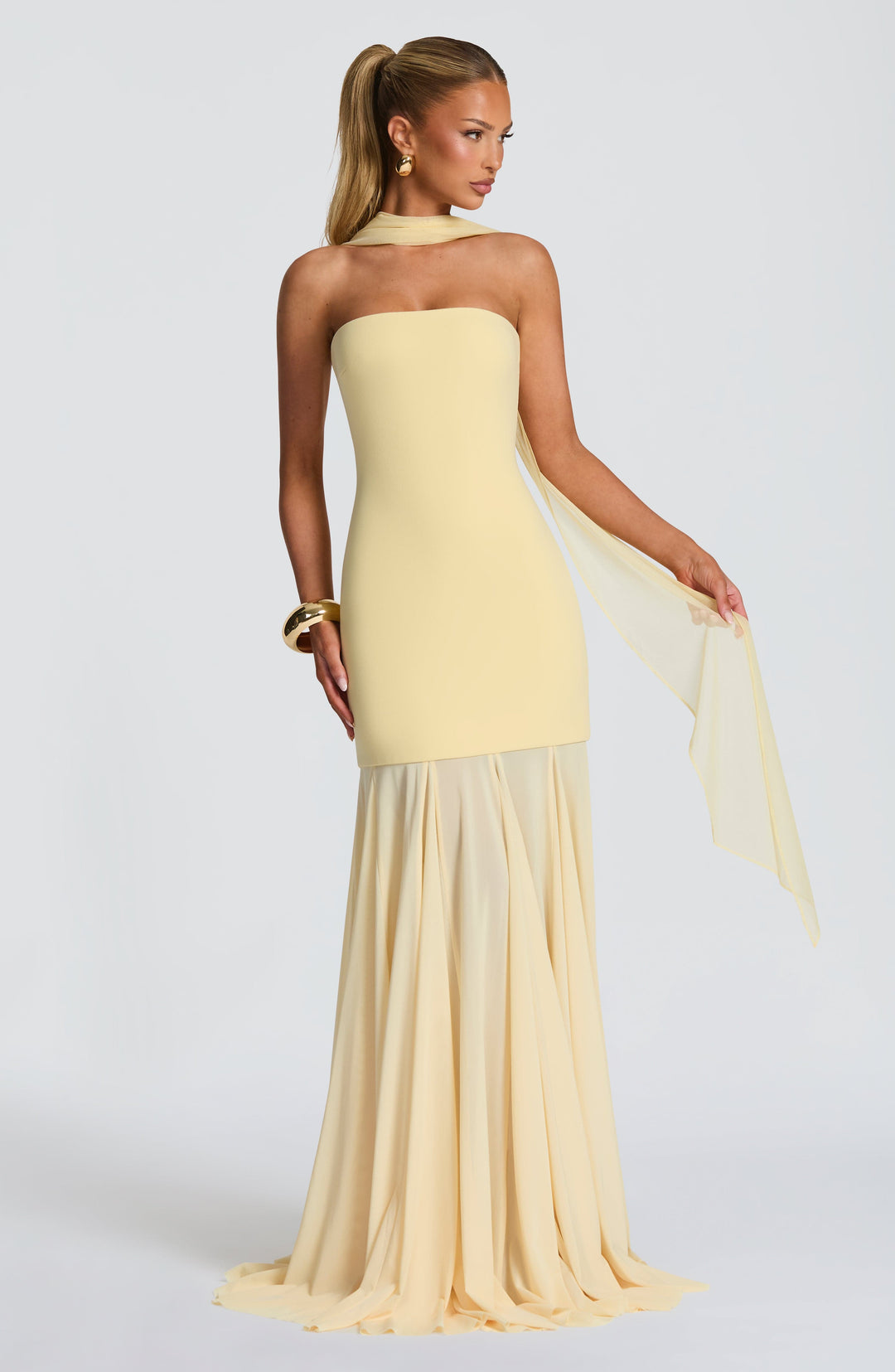 Oriaessa Gown in Lemon by Clandour, product photo 3