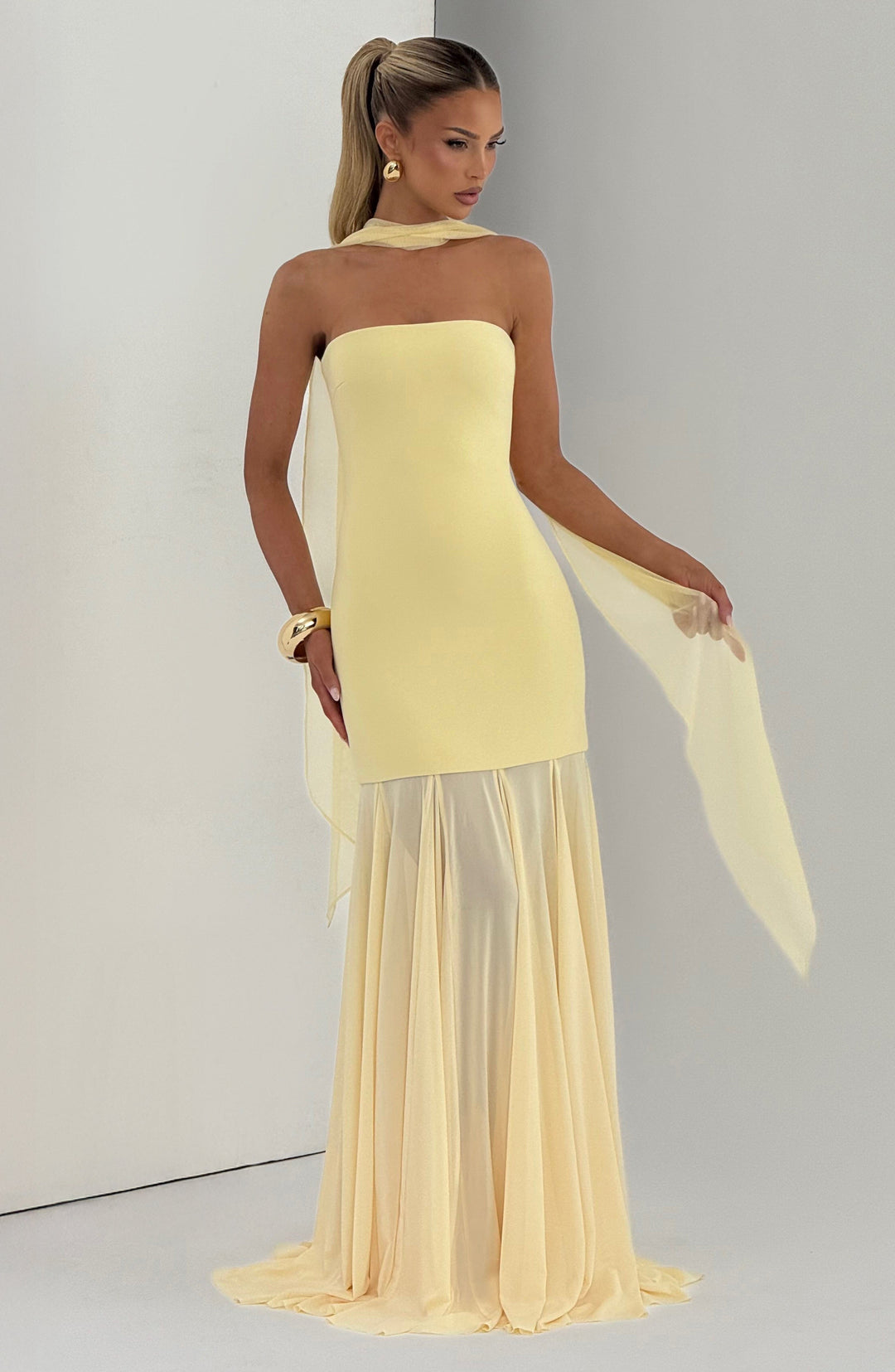 Oriaessa Gown in Lemon by Clandour, product photo 10