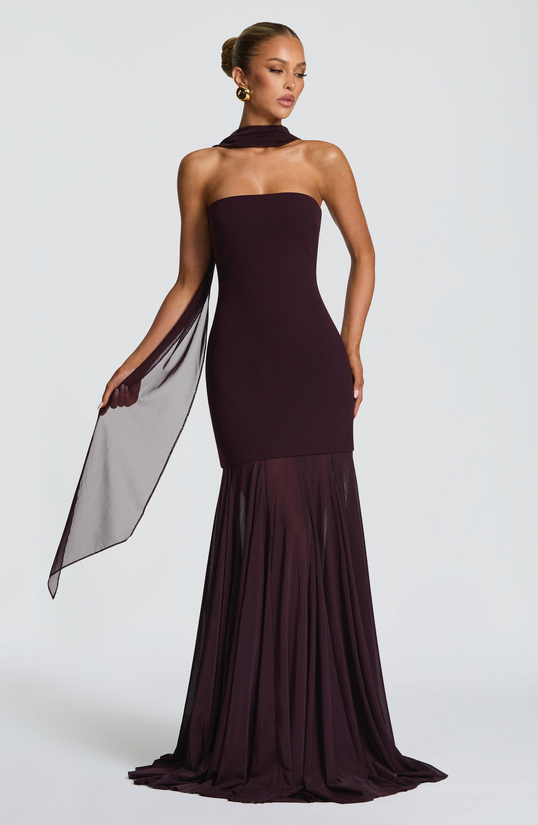 Oriaessa Gown in Plum by Clandour, product photo 1