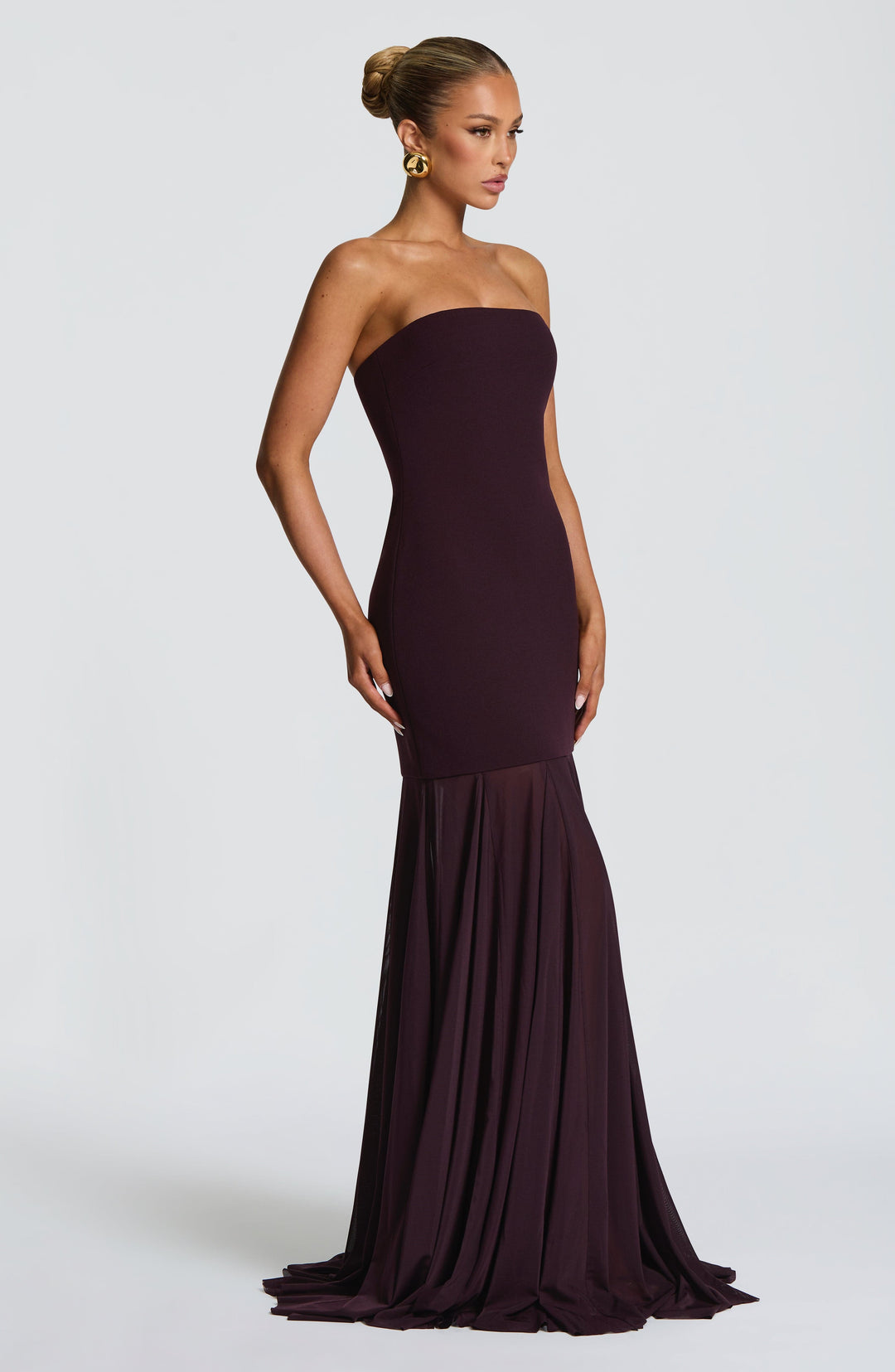Oriaessa Gown in Plum by Clandour, product photo 3