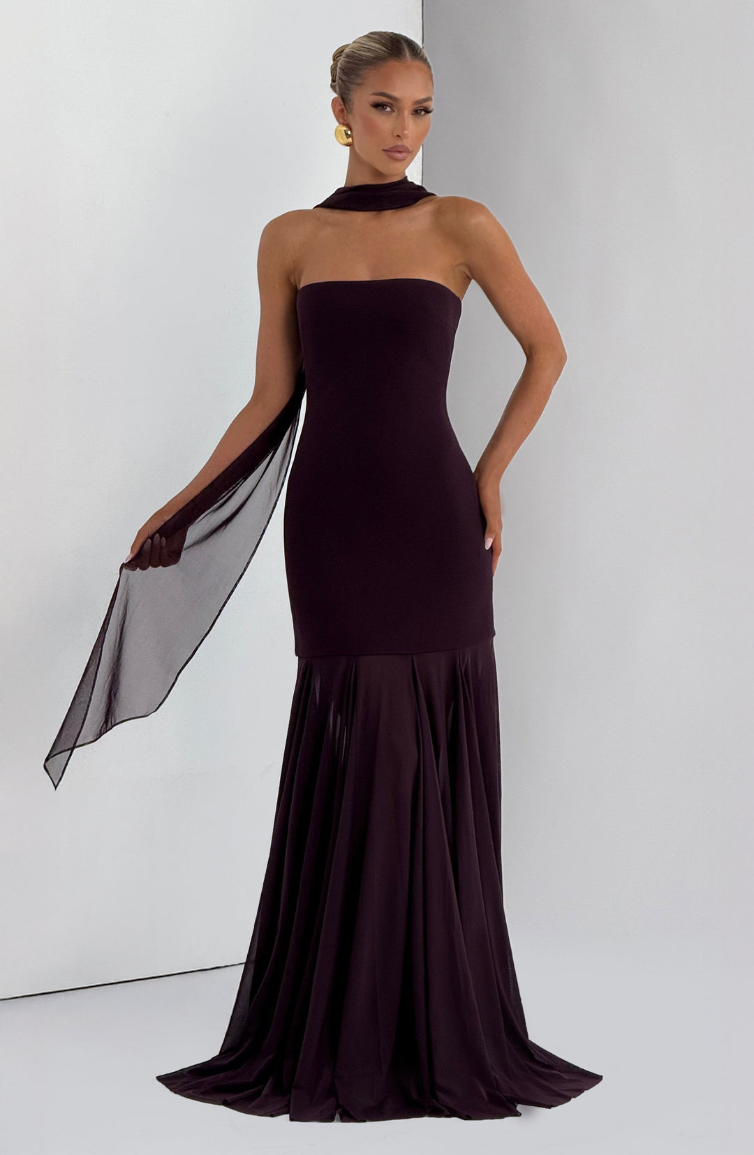 Oriaessa Gown in Plum by Clandour, product photo 5