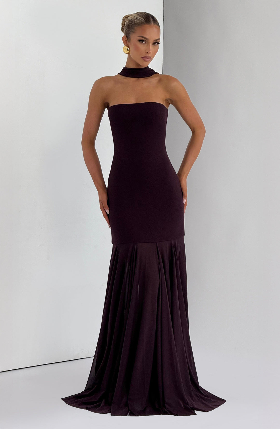 Oriaessa Gown in Plum by Clandour, product photo 6