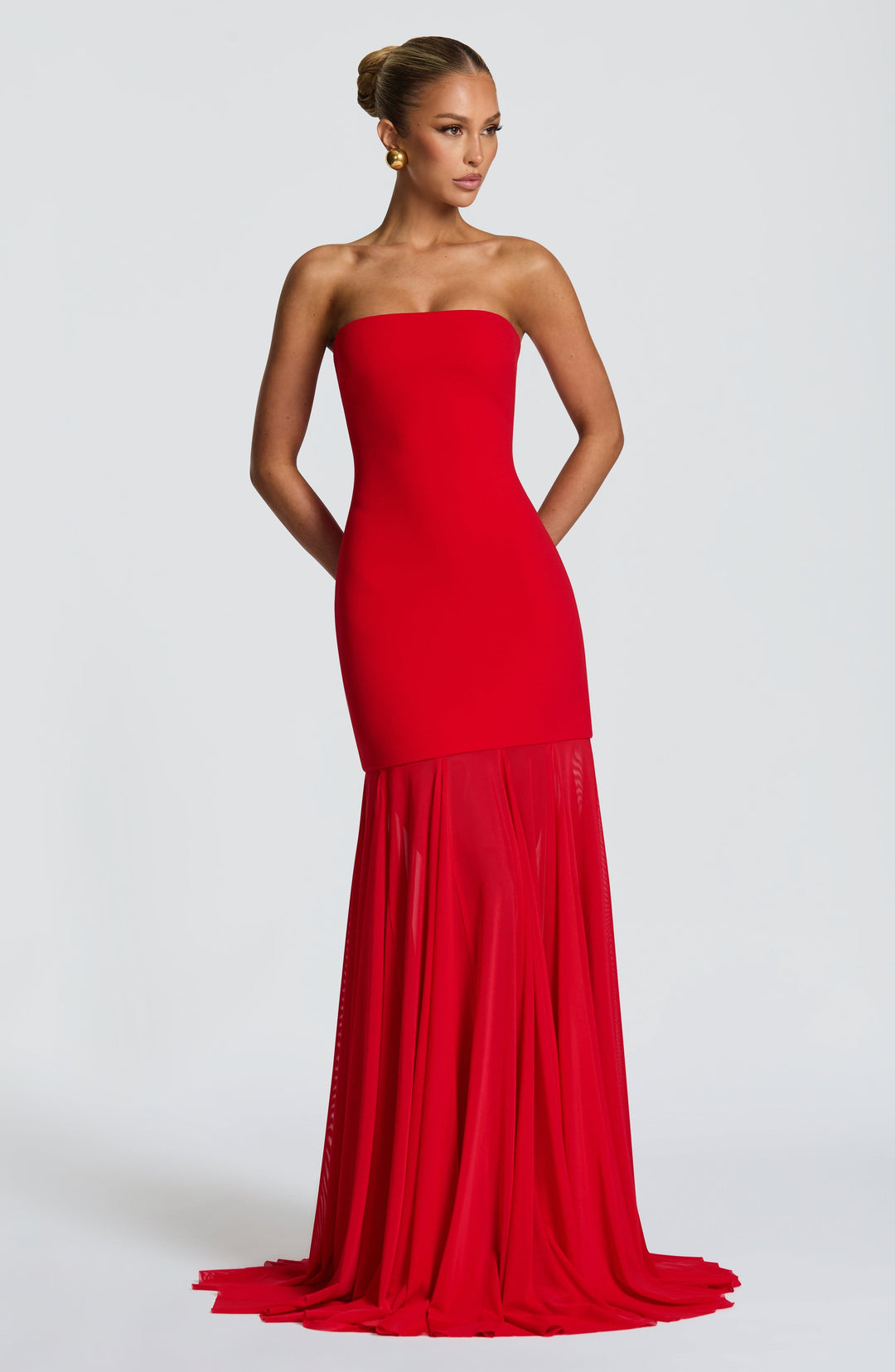 Oriaessa Gown in Red by Clandour, product photo 3