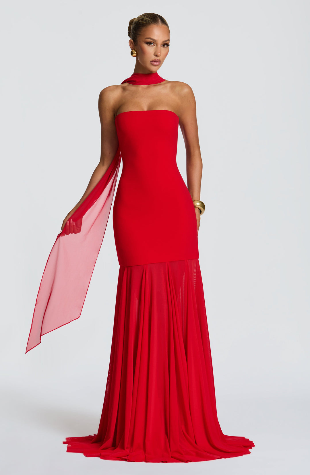 Oriaessa Gown in Red by Clandour, product photo 7
