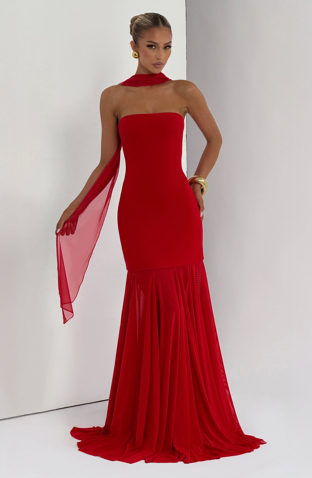 Oriaessa Gown in Red by Clandour, product photo 8