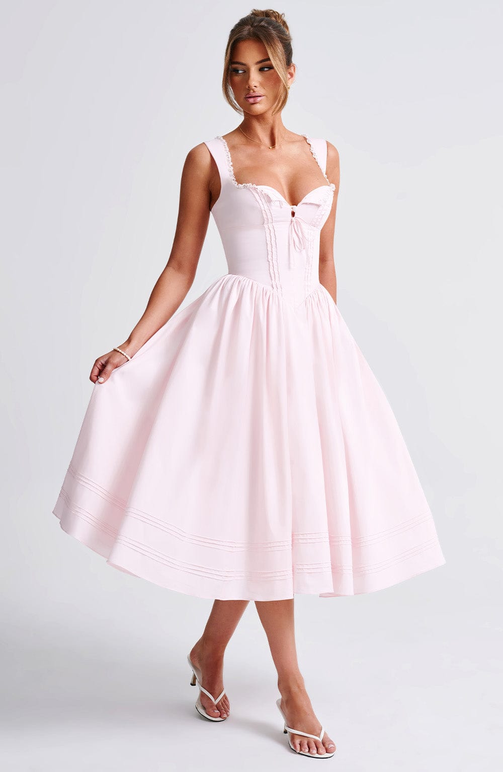 Oriaette Midi Dress in Blush by Clandour, product photo 8
