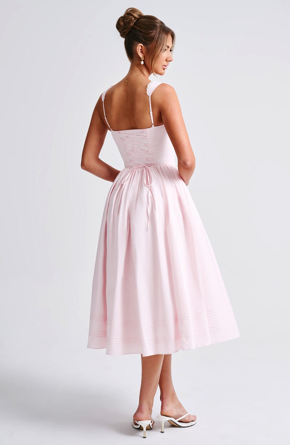 Oriaette Midi Dress in Blush by Clandour, product photo 10