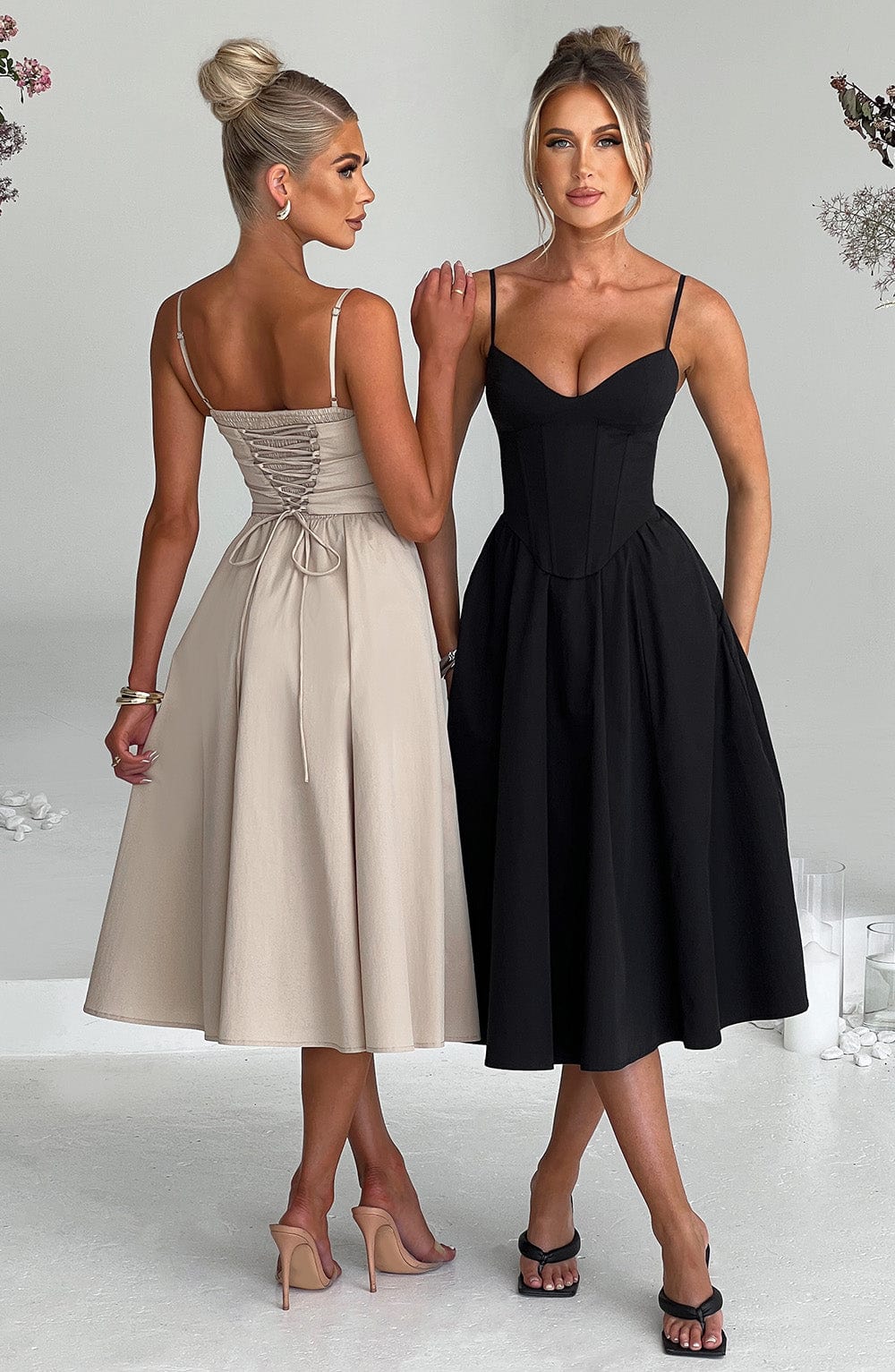 Oriaia Midi Dress in Black by Clandour, product photo 6