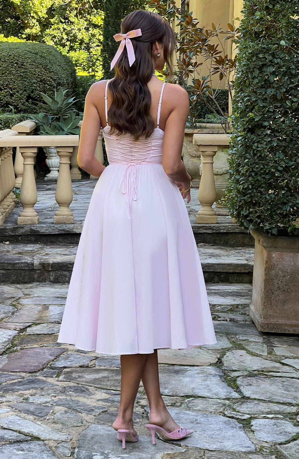 Oriaia Midi Dress in Blush by Clandour, product photo 5