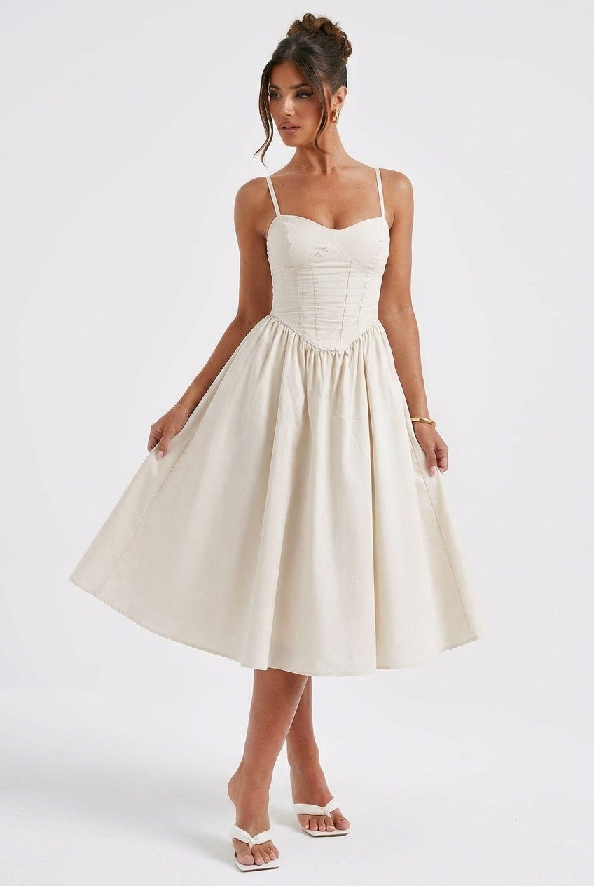 Clandour | Oriaia Midi Dress - Ivory - product photo 1