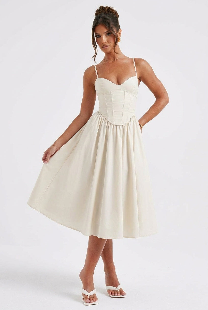 Clandour | Oriaia Midi Dress - Ivory - product photo 6