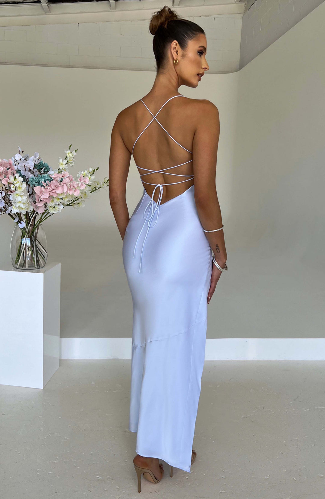 Oriairis Maxi Dress in Baby Blue by Clandour, product photo 2