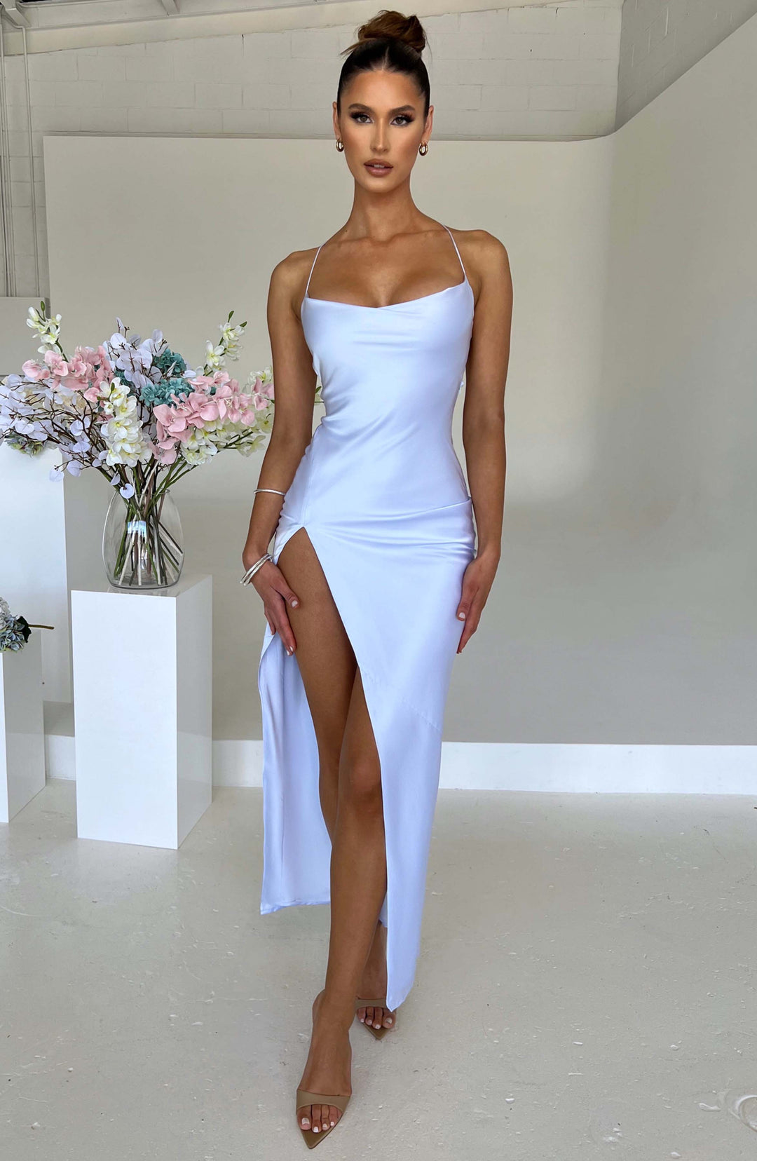 Oriairis Maxi Dress in Baby Blue by Clandour, product photo 5