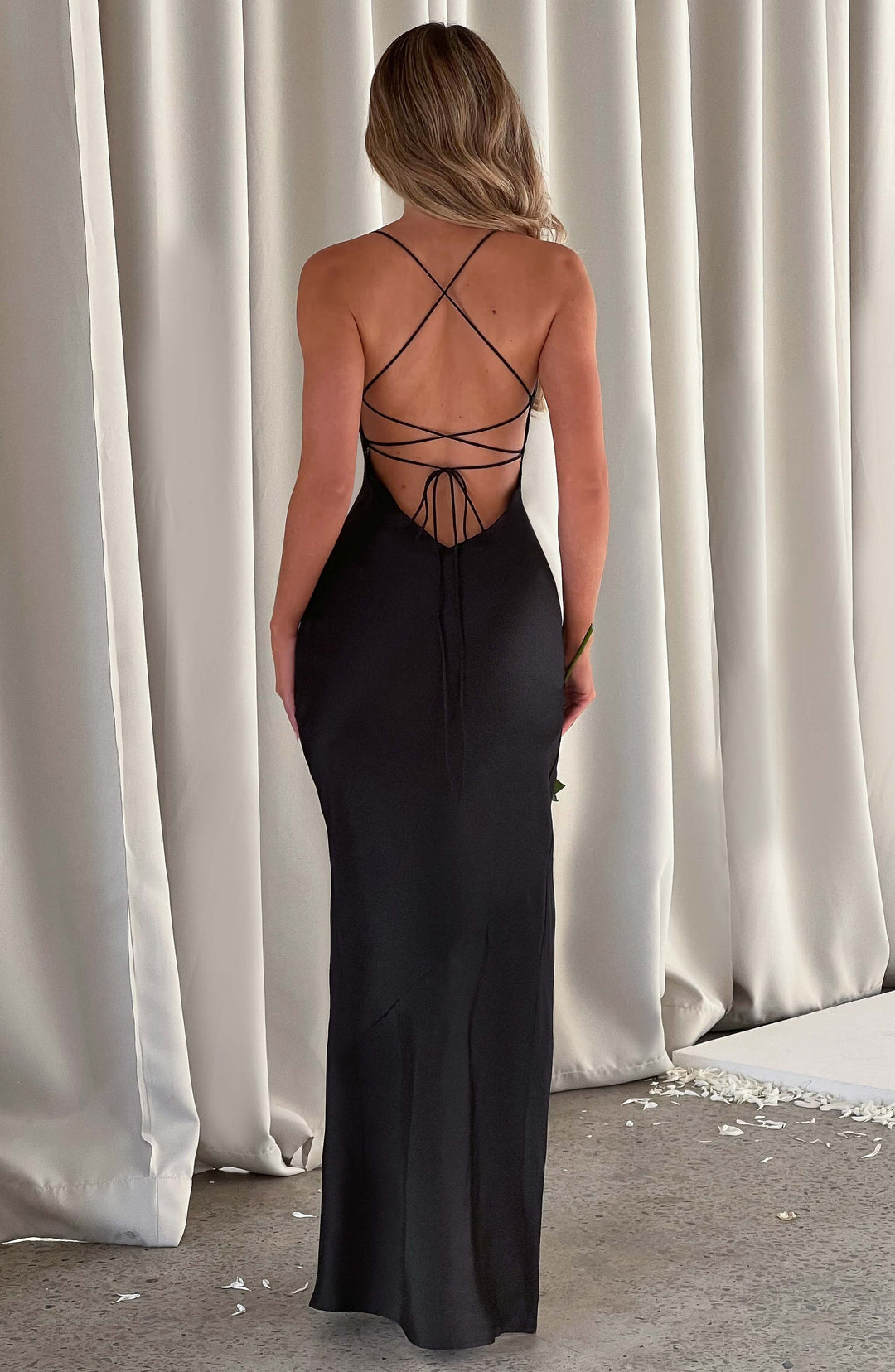 Oriairis Maxi Dress in Black by Clandour, product photo 3