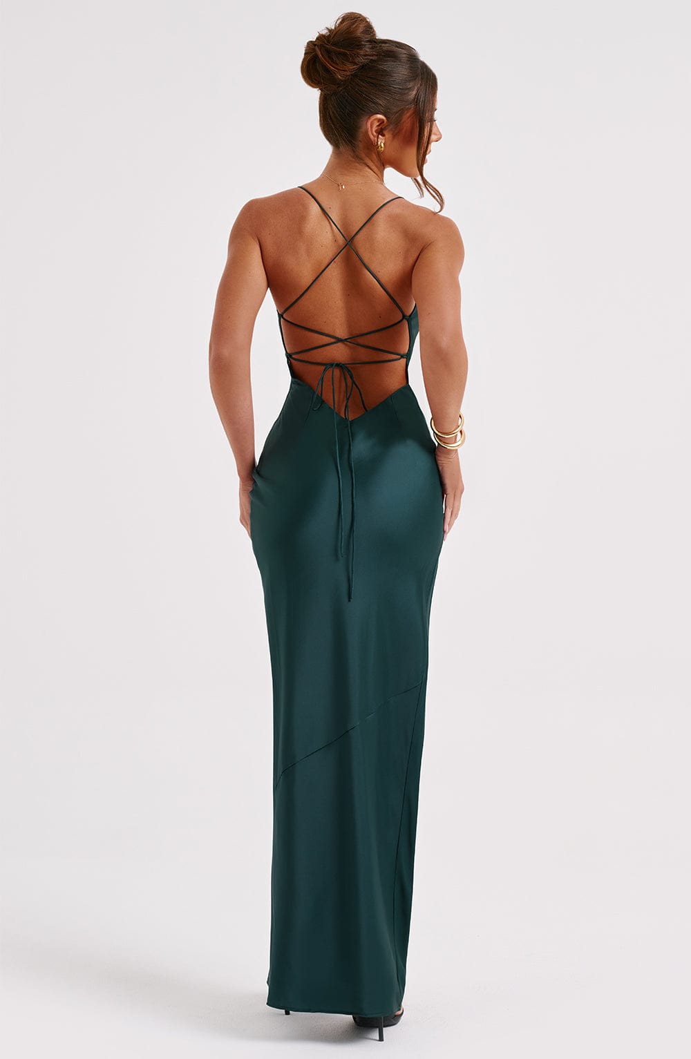 Oriairis Maxi Dress in Emerald by Clandour, product photo 5