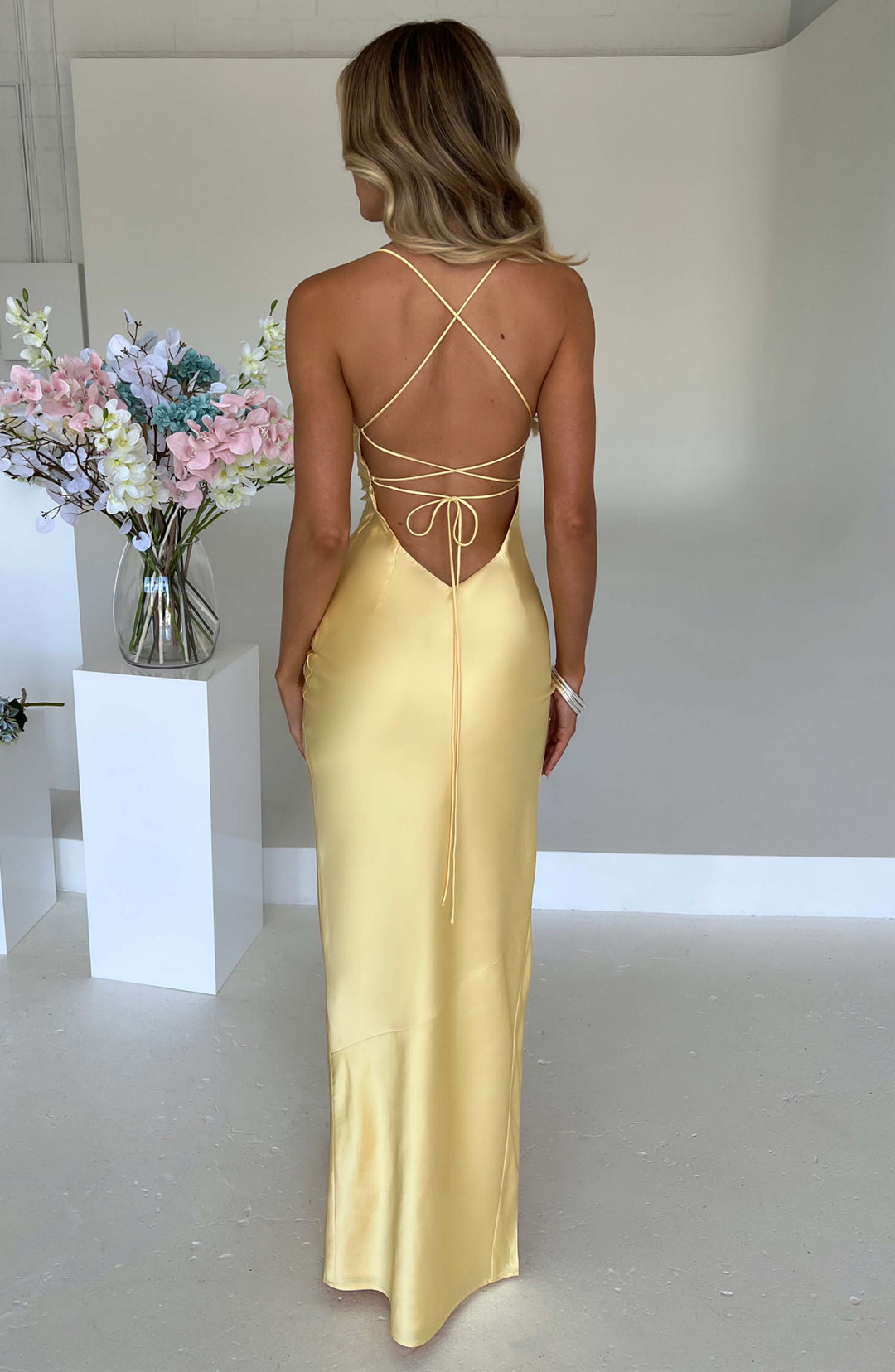 Oriairis Maxi Dress in Lemon by Clandour, product photo 2