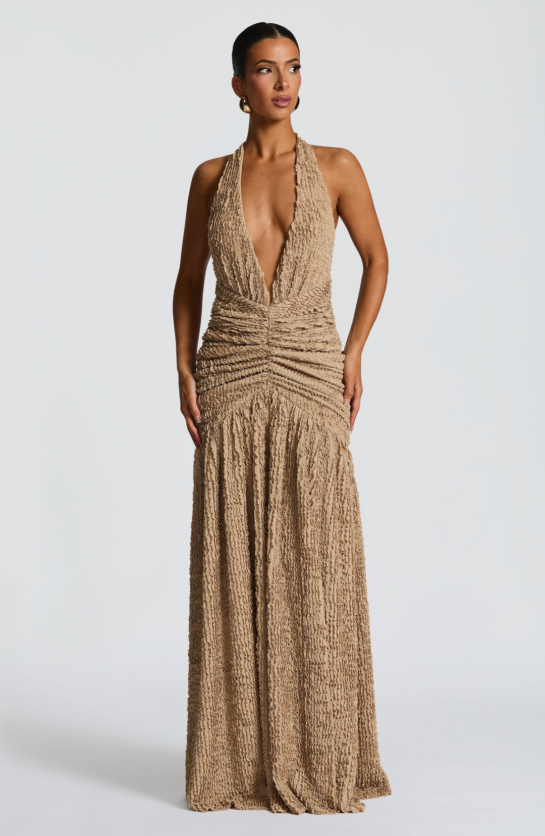 Orialina Maxi Dress in Beige by Clandour, product photo 10