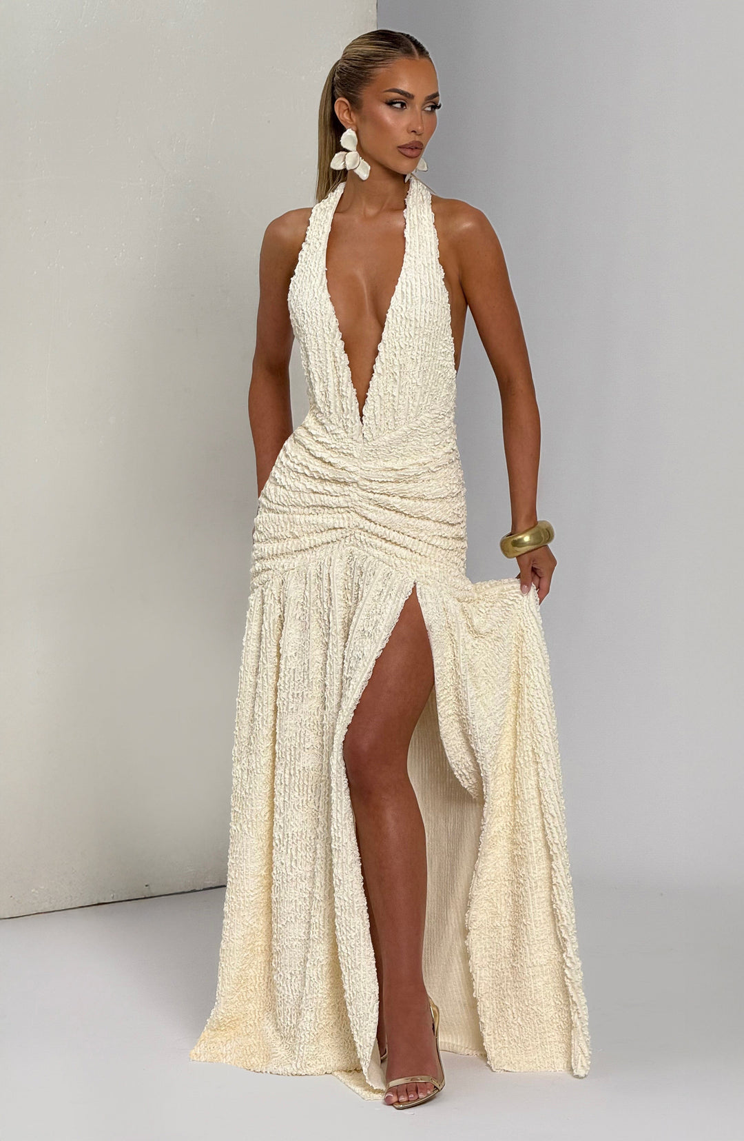 Orialina Maxi Dress in Ivory by Clandour, product photo 1