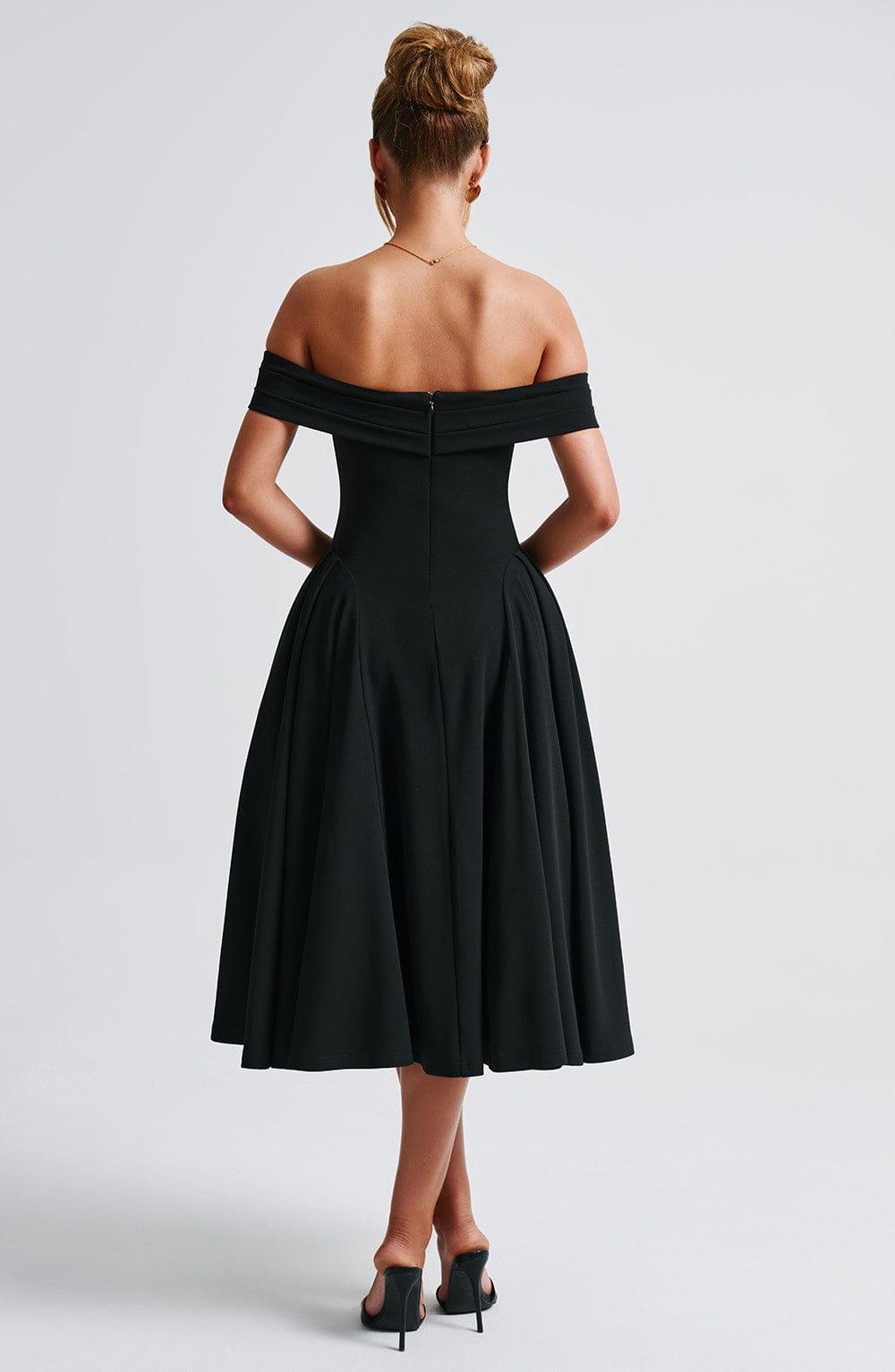 Orialise Midi Dress in Black by Clandour, product photo 4