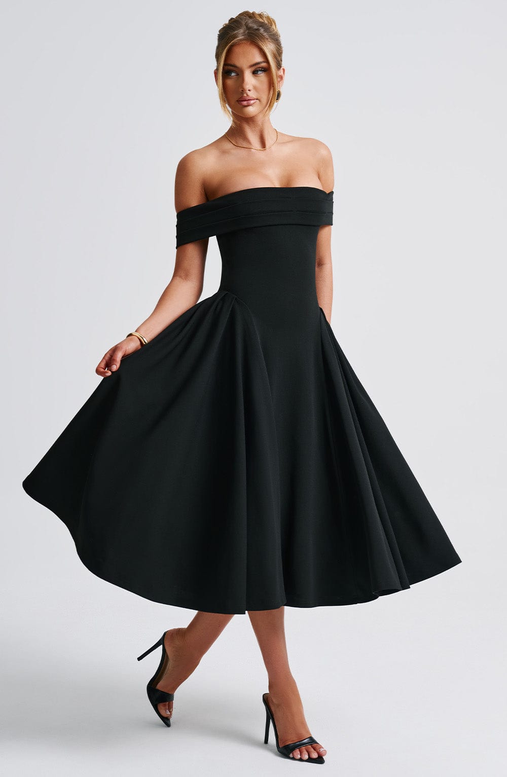 Orialise Midi Dress in Black by Clandour, product photo 5