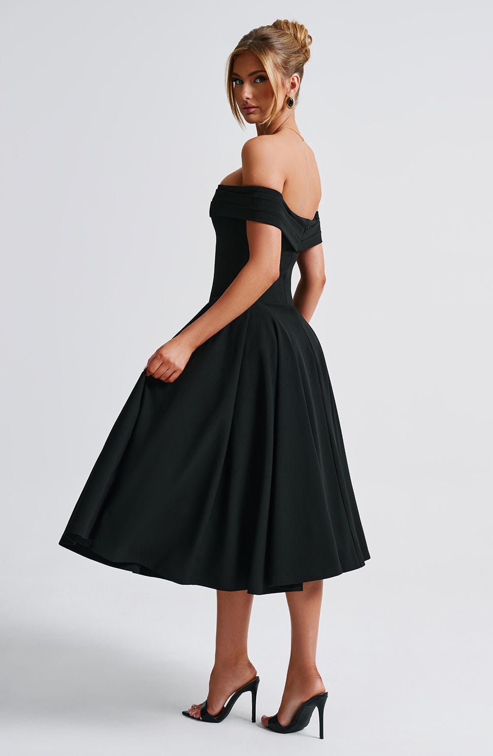 Orialise Midi Dress in Black by Clandour, product photo 6