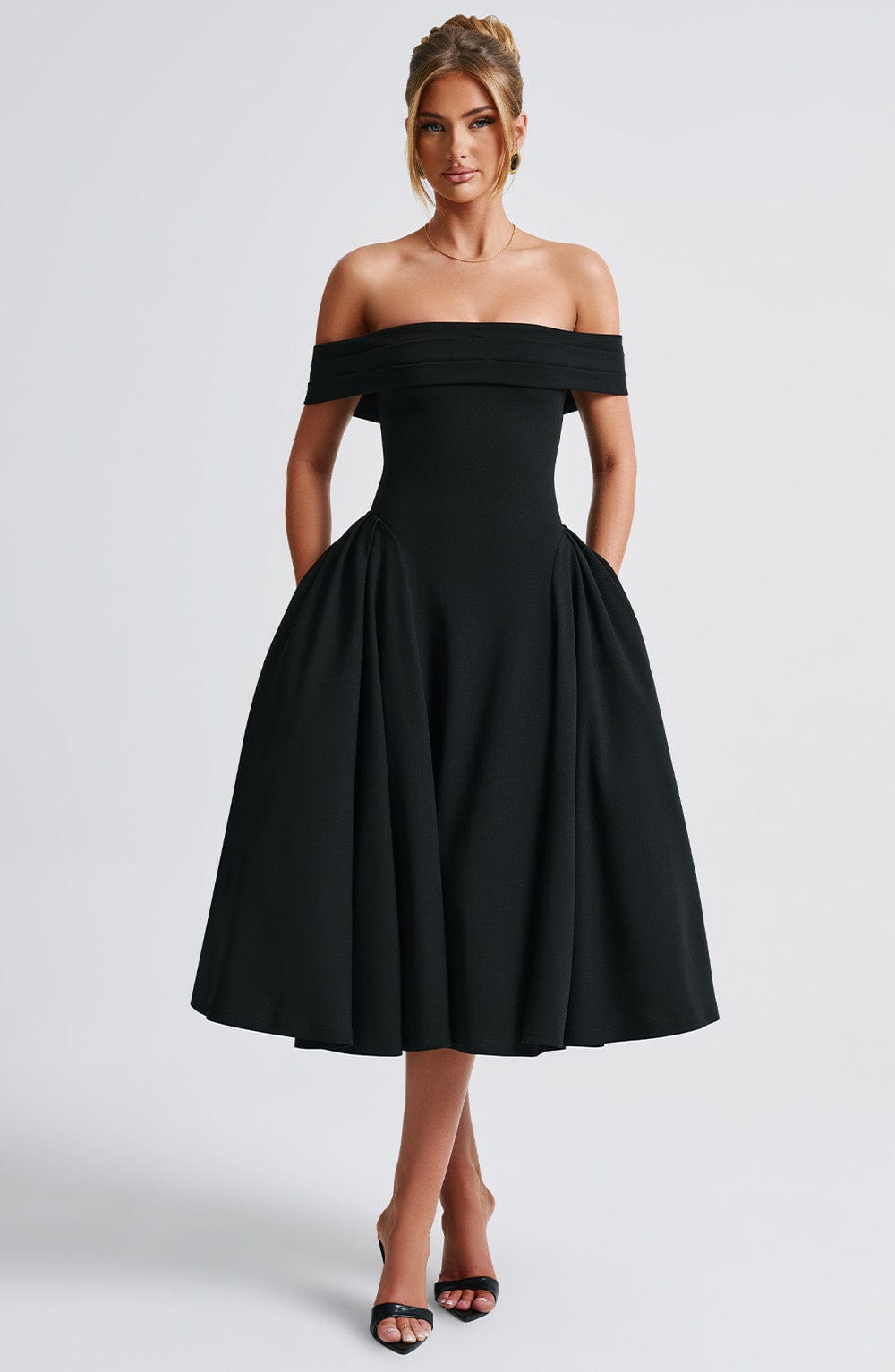 Orialise Midi Dress in Black by Clandour, product photo 8