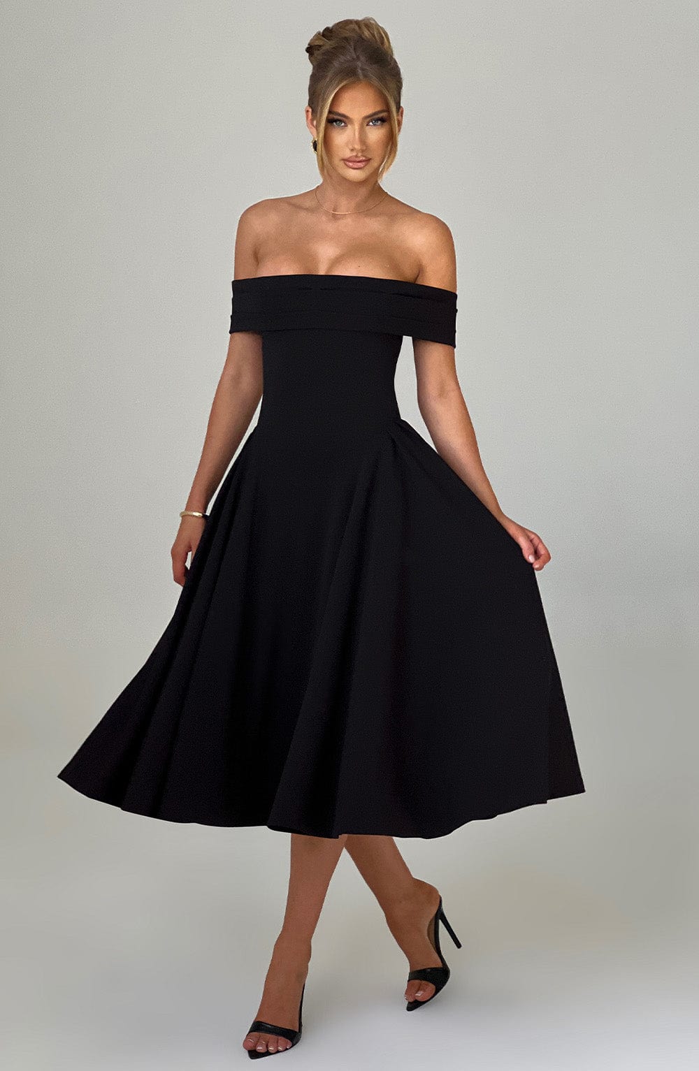 Orialise Midi Dress in Black by Clandour, product photo 12