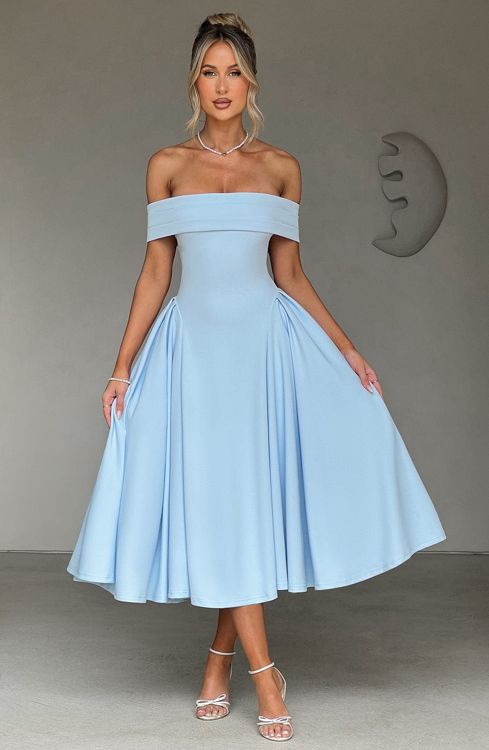 Orialise Midi Dress in Blue by Clandour, product photo 5