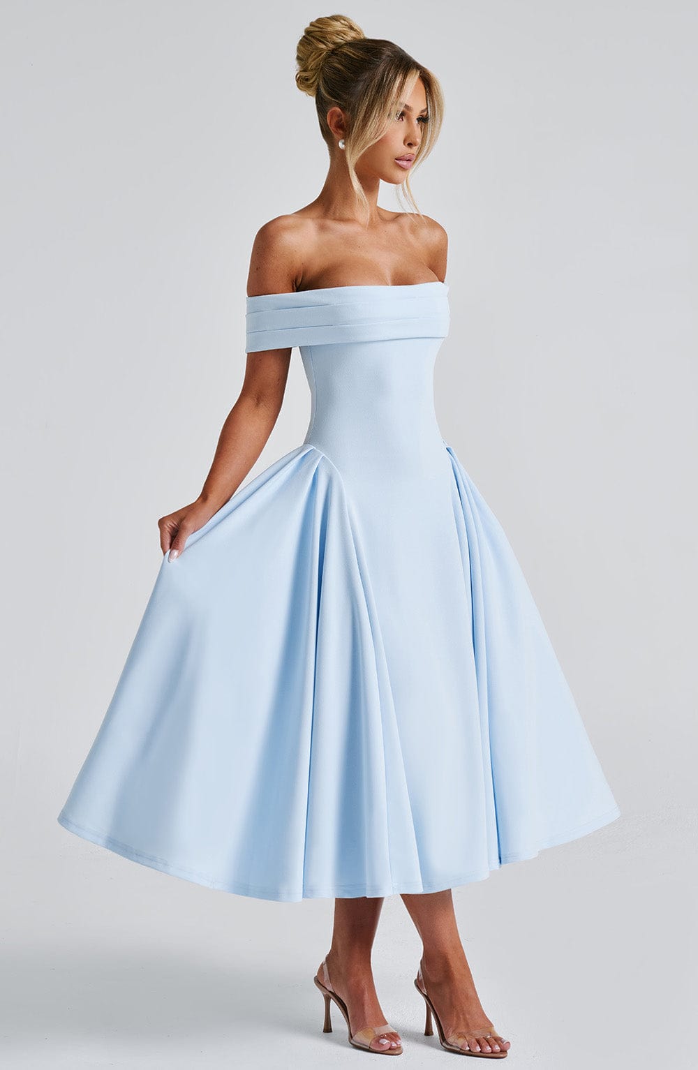Orialise Midi Dress in Blue by Clandour, product photo 6