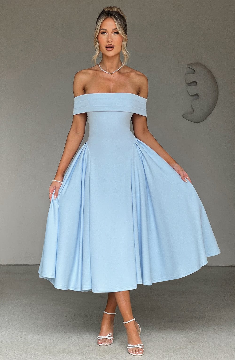 Orialise Midi Dress in Blue by Clandour, product photo 7