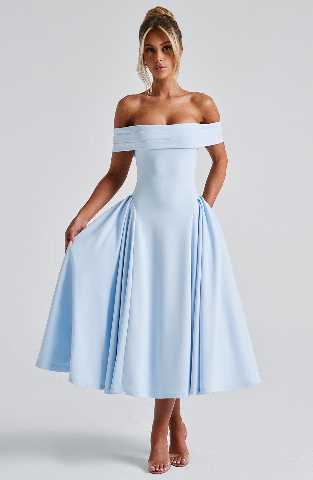 Orialise Midi Dress in Blue by Clandour, product photo 8